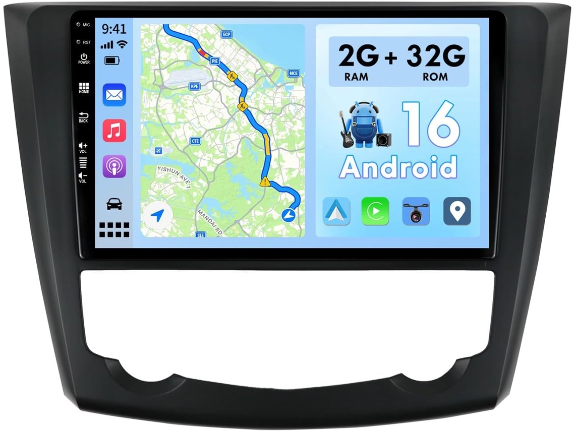 Autorádio Para Renault Kadjar 2015-2019 Android 16 Com Câmera Carplay Android Auto