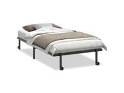 Bed Frame, Bed Frames Vidaxl Preto Aço (100 X 190 Cm)