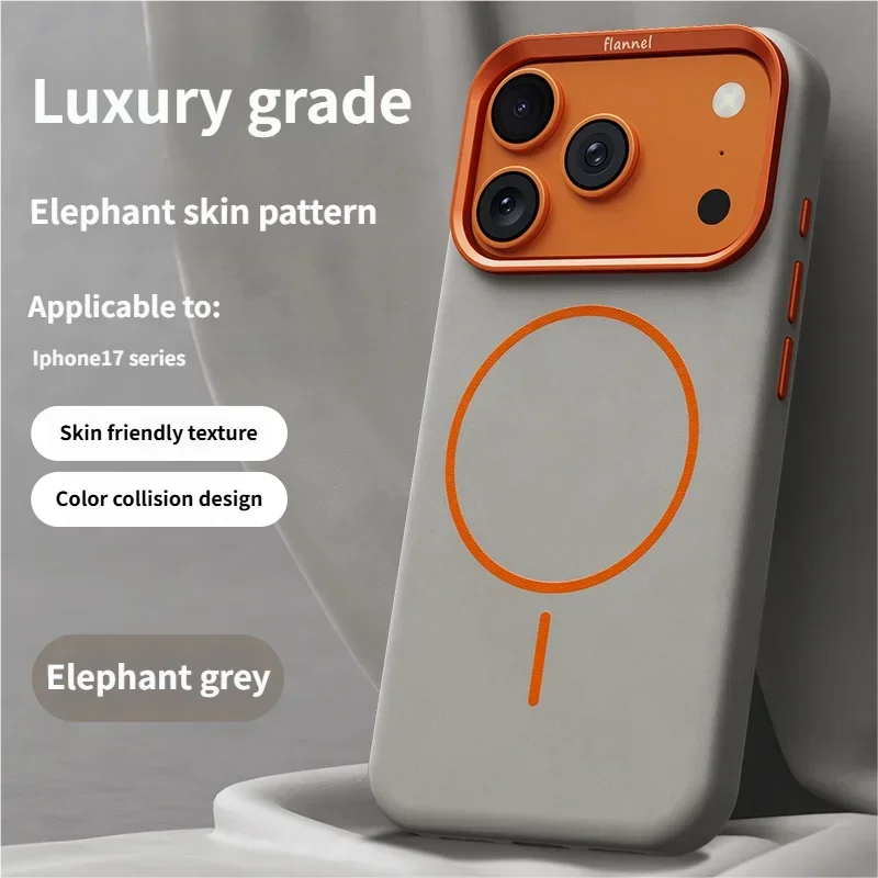 (cinza, Iphone Air) Capa Magnética Para Celular, Compatível Com Carregamento Sem Fio Magsafe, Oferece Proteção Completa.