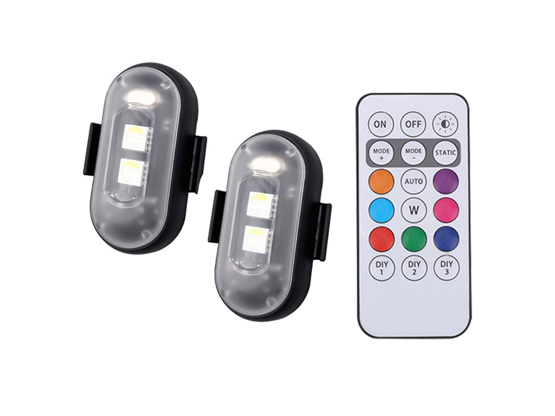 2026 luz de Alerta Led Universal de Múltiplas Cores com Flash para Moto, Bicicleta e Drone, Impermeável Ip65 com Controle Remoto