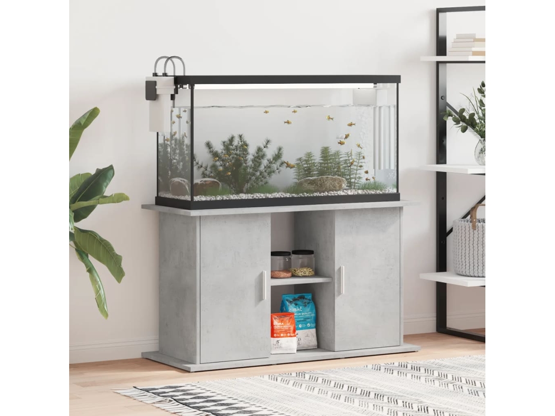 Vidaxl Suporte Para Aquário 101x41x58 Cm, Concreto Cinza, Madeira Projetada