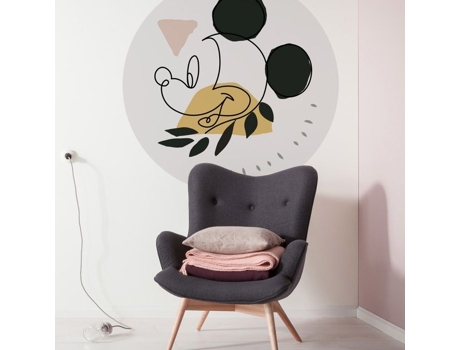 Mural Fotográfico Komar Disney Dot Mickey 125 X 125 Cm Intissé Autocolante