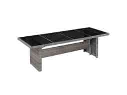 Vidaxl Mesa De Jardim 240x90x74 Cm Vime Pe E Vidro