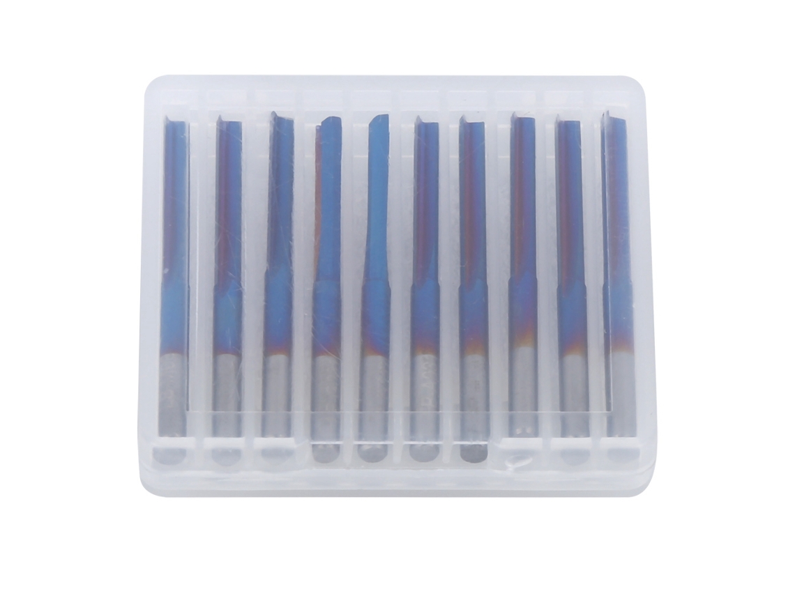 Fresadora De 2 Lâminas Em Metal Duro 3.175mm 10pcs Para Madeira Mdf Acrílico Pvc
