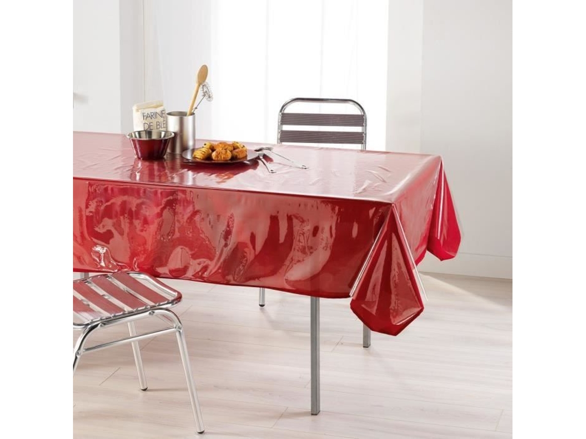 Toalha de Mesa Soft Interior Linha de Decoração Cristal 140X240 Cm Vermelho DOUCEUR D'INTERIEUR