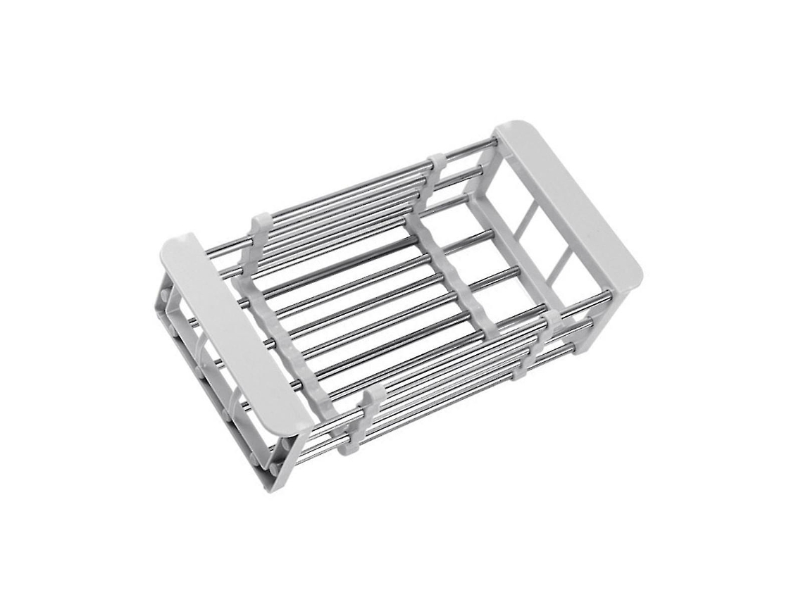 Suporte retrátil para pratos em aço inoxidável, com cesto para abacaxi, frutas e louças, da marca Di-aquaforge.