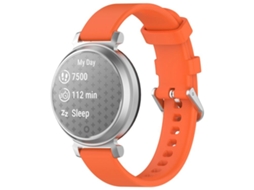 Bracelete para Garmin Lily 2 Silicone Fivela Prateada Liberação Rápida Laranja XIAOMOYU