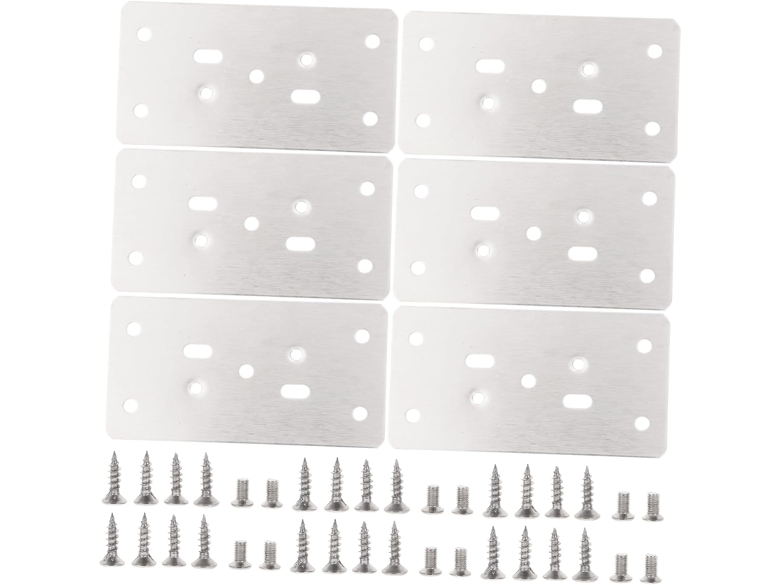Kit De Reparo Dobradiças Em Aço Inoxidável Com 6 Peças, Parafusos E