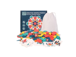 1 Conjunto De Brinquedo Quebra Cabeça De Madeira Allinless
