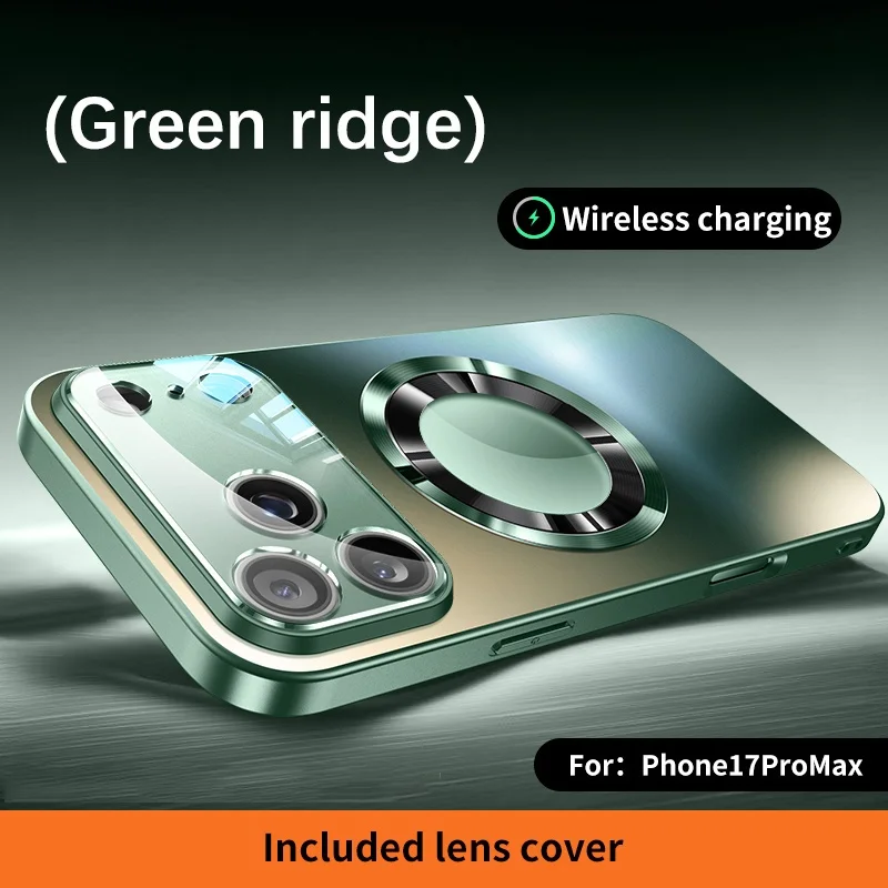 Capa Para Iphone 11 Verde, Em Titânio Fosco, Compatível Com Magsafe E Com Lente De Vidro.