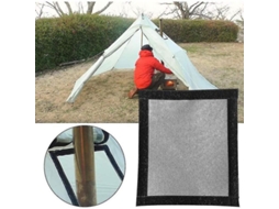 Rebe-anillo Antiquemaduras Para Estufa De Tienda, Jack De Estufa Redondo Con Fibra Ignífuga, Accesorio De Camping Al Aire Libre Gris