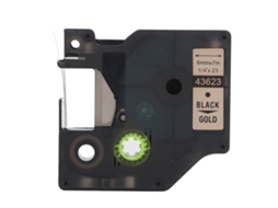 Cinta Para Etiquetadora 6mm De Largura 23 Pés De Comprimento Impermeável Resistente Ao Óleo Preto Sobre Ouro Para Pl200 Lmpc 16596