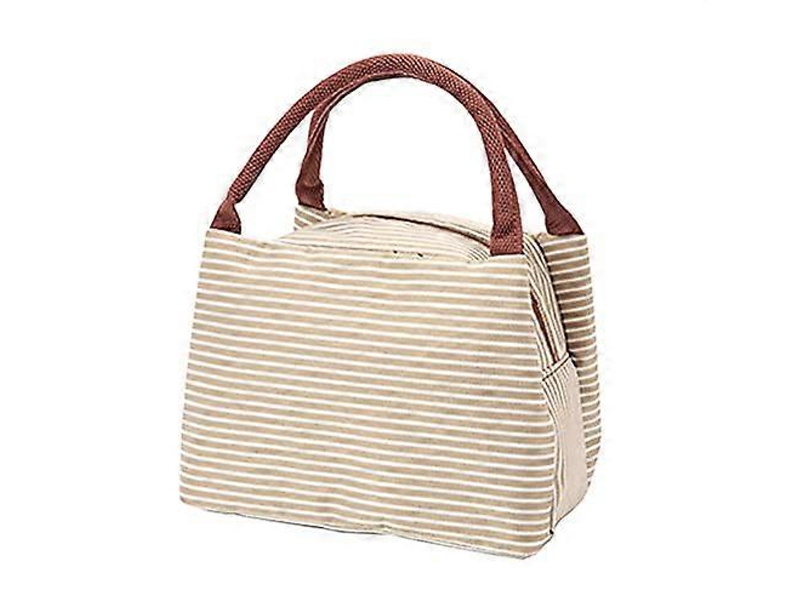 Bolsa de almoço reutilizável listrada feminina Aquaforge