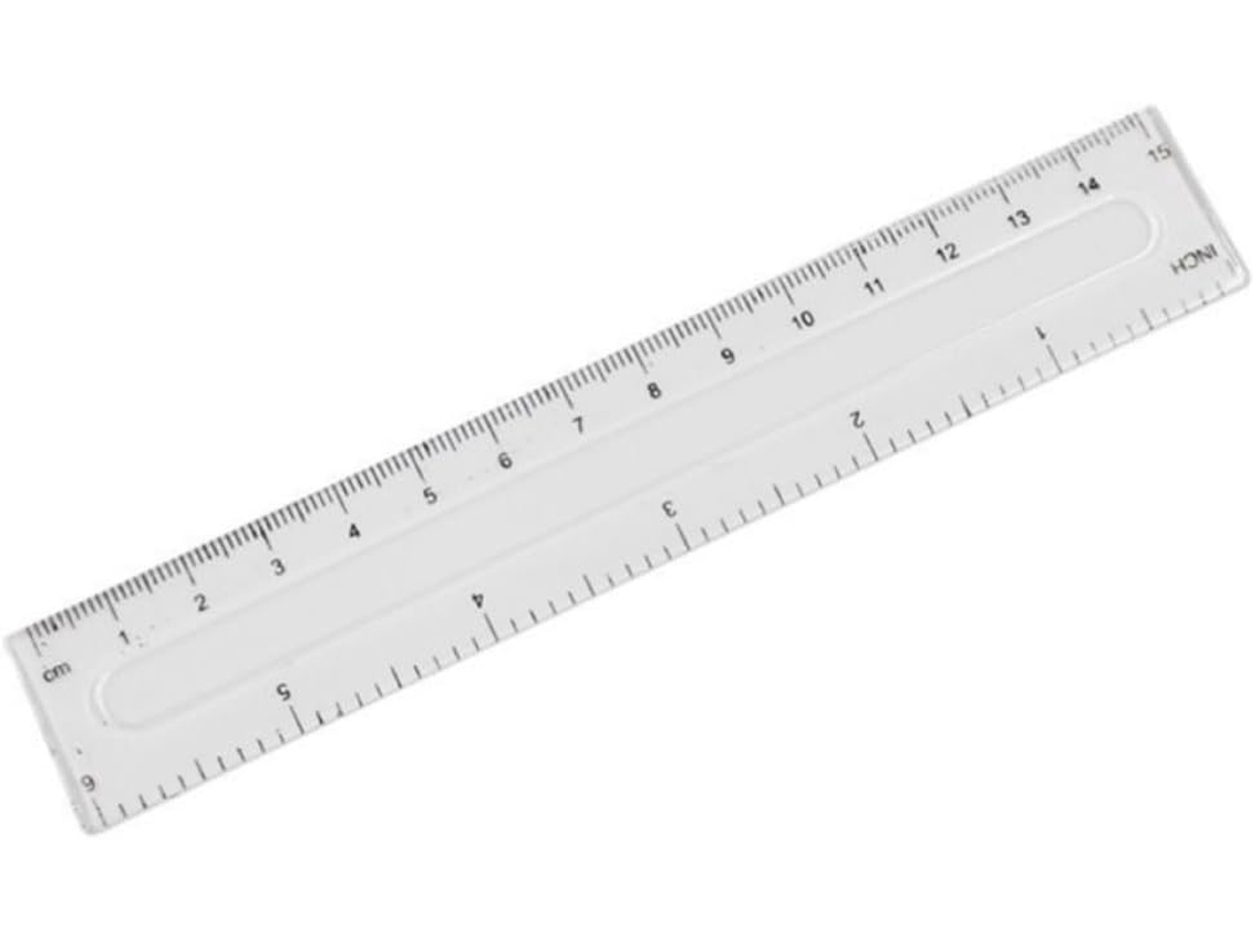 Conjunto de 4 réguas de plástico transparente Operitacx, design prático e portátil para uso escolar, ideal para arquitetos.