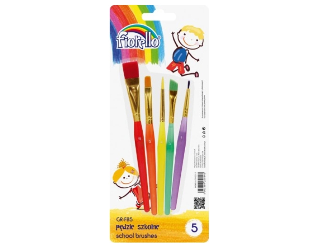 Conjunto De 5 Pincéis Fiorello Gr Fb5