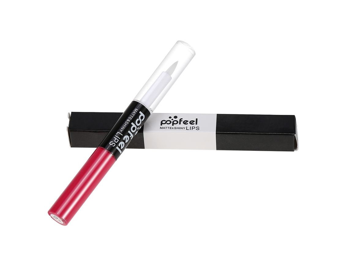 Brillo Labial Mate Hidratante De Doble Extremidad Líquido Maquillaje Cosmético Belleza (lh01)