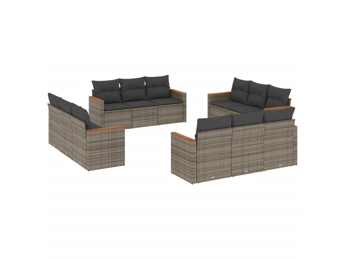 Garden Sofa Set, Garden Sofa Sets Vidaxl Cinzeto Rattan / Vime (n/a)