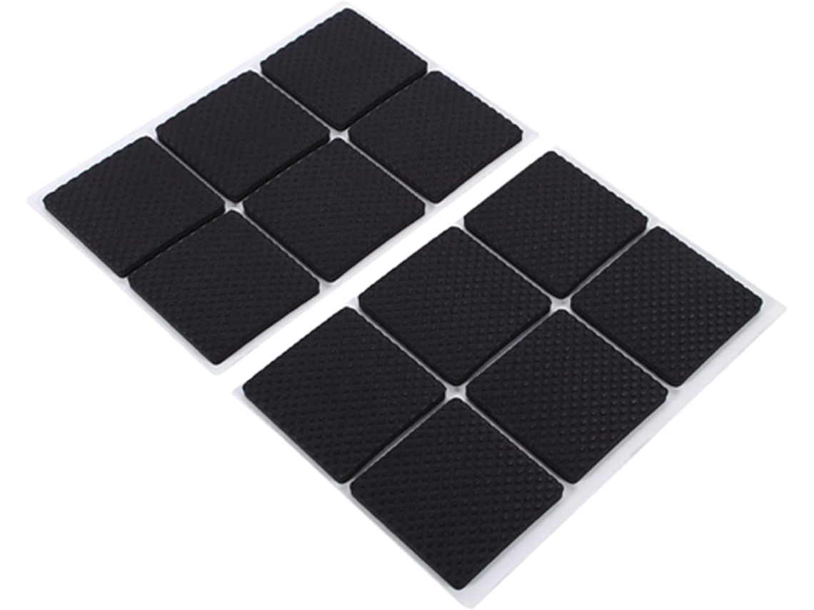 Zerodis Conjunto De 12-protetores Piso Borracha Autoadesivos Antiderrapantes Pretos Para Móveis, Sofás, Mesas E Cadeiras