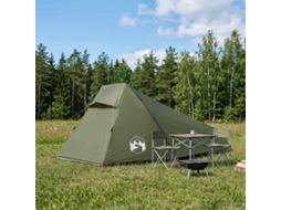 Vidaxl Tenda Túnel 215 X 100 X 90 Cm Verde-azeitona Poliéster E Aço
