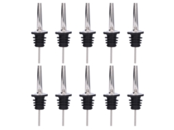 10pcs Derrameador de Vinho Aço Inoxidável com Borracha Vedação Ferramenta de Bar para Casa Restaurantes S/MARCA
