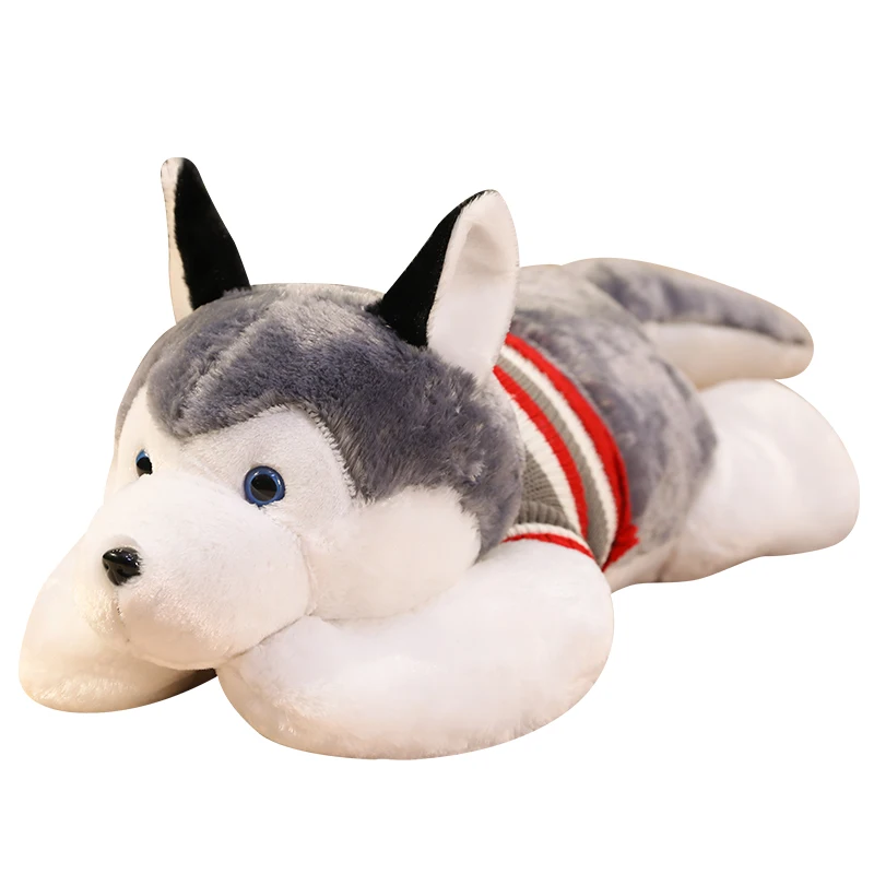 (70 Cm) Cachorro De Pelúcia Extra Grande Para Abraçar, Almofada Longa E Macia Em Formato De Husky