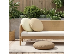 Vidaxl Capa Almofada 2 Pcs Heerlen Creme Ø 60 Cm Poliéster