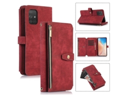 Capa De Couro Com Zíper Para Samsung Galaxy A51 4g Dream 9-card Wallet