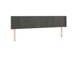 Headboard, Headboards Vidaxl Cinzeto Veludo (203 X 16 X 78/88 Cm)