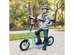 Patinete Infantil Scooter Trotinete C/guiador Ajustável, Grandes Rodas E Travão De Mão Kickscooter 12 Polegadas Cidade P/rapazes Raparigas A