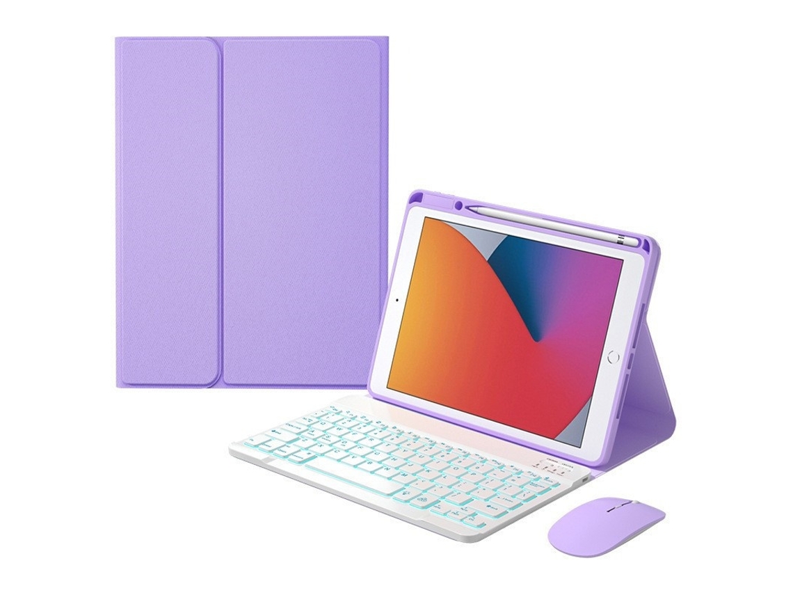 Lurelia Capa Com Teclado Bluetooth Para Ipad 10.9 2022 Com Retroiluminação E Rato