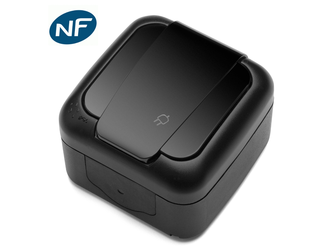 Tomada 2P+T Impermeável Ip54 VIKO BY PANASONIC Preto Nf
