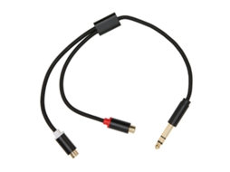 Aetheria cabo 6.35mm Macho para 2 Rca Fêmea Divisor Estéreo Ouro Placado 35cm Sem Ruído