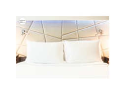 Capa de almofada HOSTELINE IRIS PREMIUM (Branco)