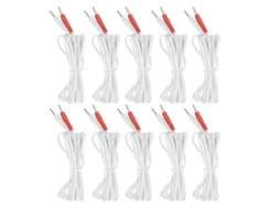 10 Unidades/saco 2,35 Mm 1,8 M 2?i?1 Pino Tipo Eletrodo Fios De Cabo Para Unidade Tens Máquina De Fisioterapia Aquaforge