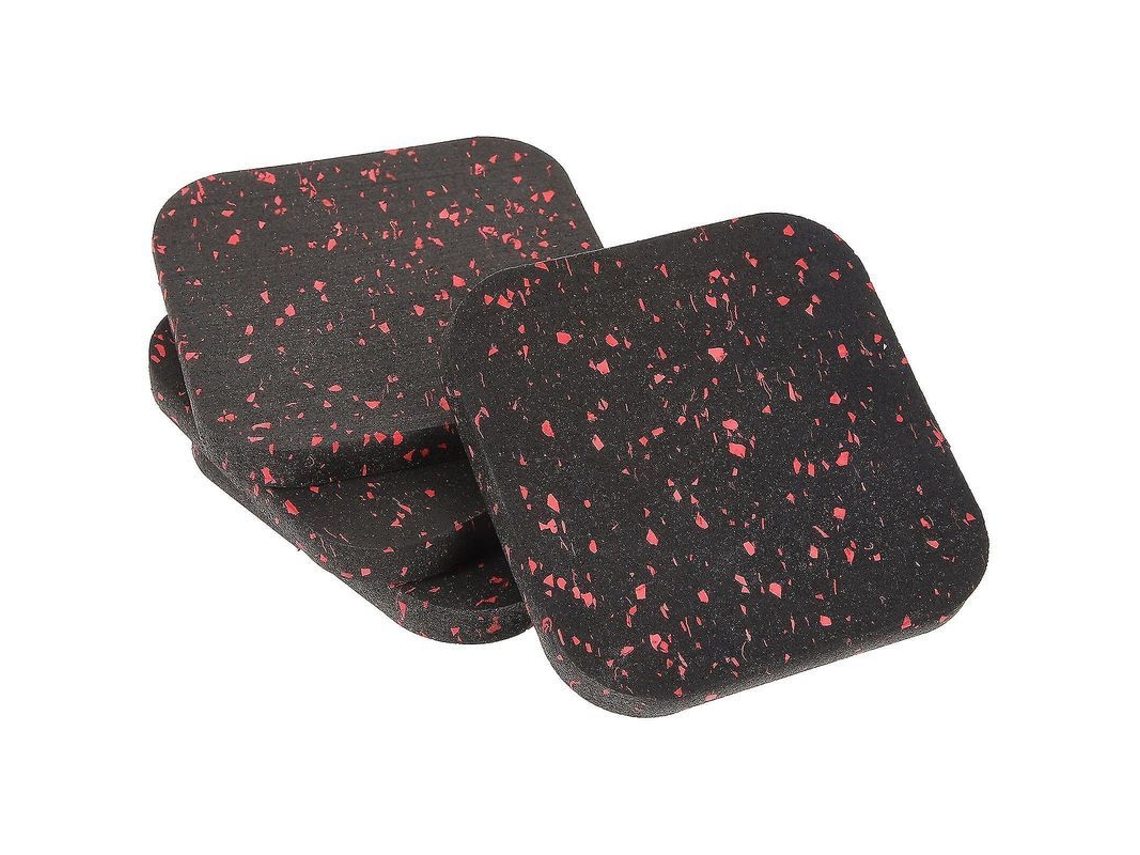 4pcs de tapetes de borracha para equipamentos de ginástica, proteção de pisos para esteiras e móveis em casa e academia S/MARCA