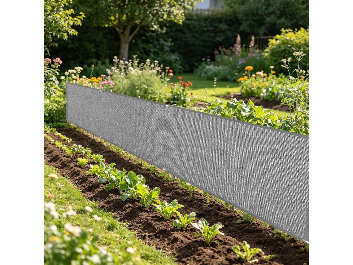 Tela De Privacidade, Guojun, 130 X 210 Cm, Hdpe, Resistente Aos Raios Uv, Cinza, Para Varanda,