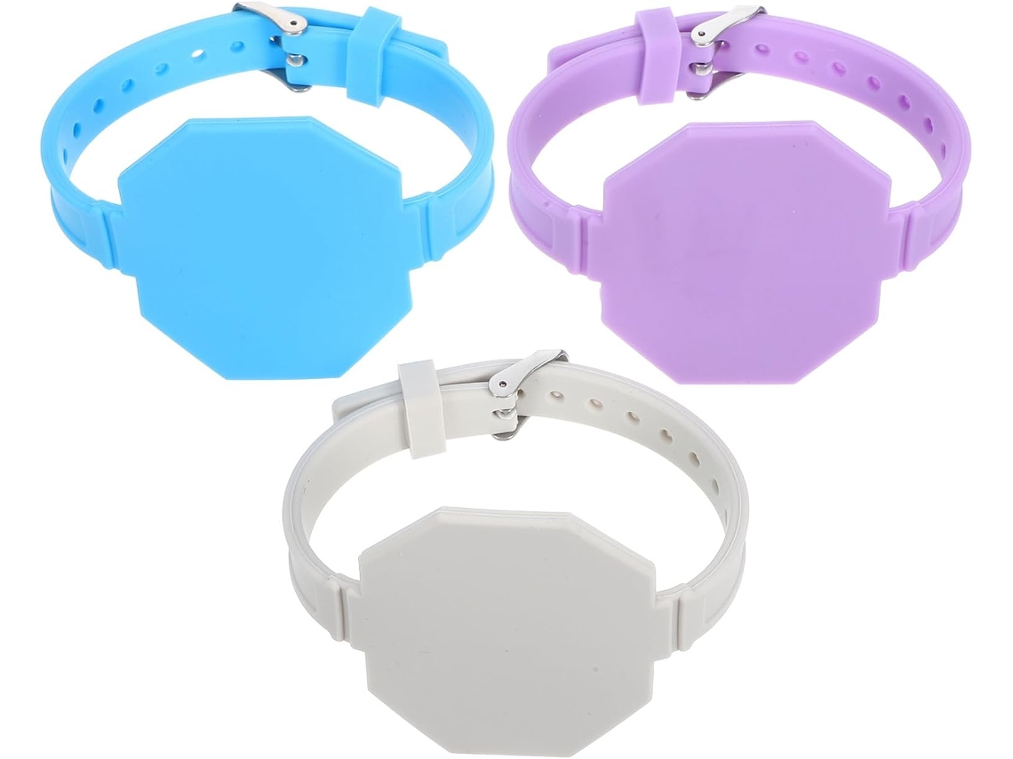 Lote De 3 Pulseiras Mémo En Silicone À Claquer Réutilisables, Blocs-notes Portables Inscriptibles