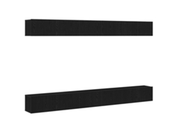 Conjunto 6 Gabinete Para Tv Vidaxl Preto Derivados De Madeira
