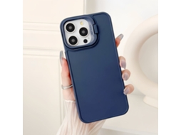 Suporte Casa Para Iphone 13 Pro Max Pele Sintética Azul