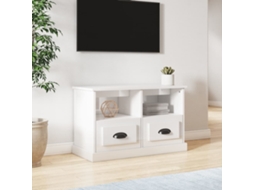 Vidaxl Móvel De Tv 80x35x50 Cm Derivados De Madeira Branco Brilhante
