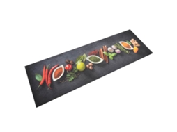 Vidaxl Tapete De Cozinha Lavável 60x180 Cm Veludo Padrão Especiarias