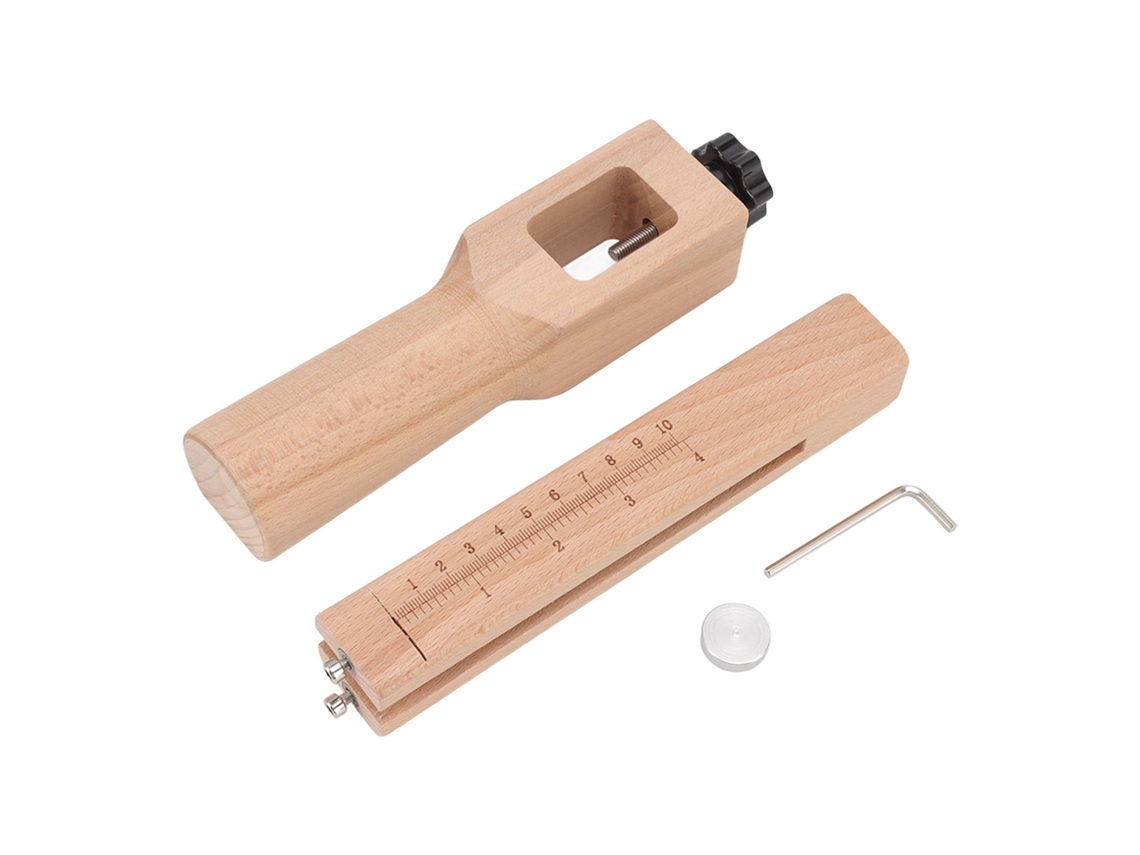 Primerox cortador de couro manual com bastão ajustável e escala para cintos e tiras diy
