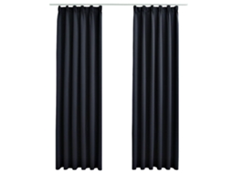 Maison Exclusive - Cortinas Blackout Com Ganchos 2 Pcs 140x245 Cm Antracite