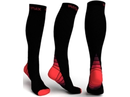 2 Pares De Meias De Compressão Com Degradê Vermelho Para Esportes Ao Ar Livre, Tamanho G/gg