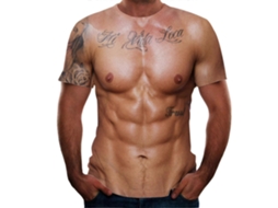 T Shirt 3d Impressão Muscular Masculina Verão Manga Curta Macia Confortável