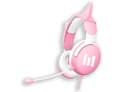 Auscultadores Gaming INDECA Tiara (Multiplataforma - Rosa)
