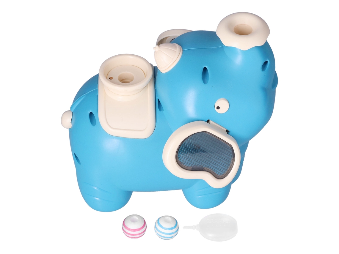 Ats brinquedo Elefante Soplando Bola Andante com Umidificador e Spray para Crianças com Mais de 3 Anos Azul Verde