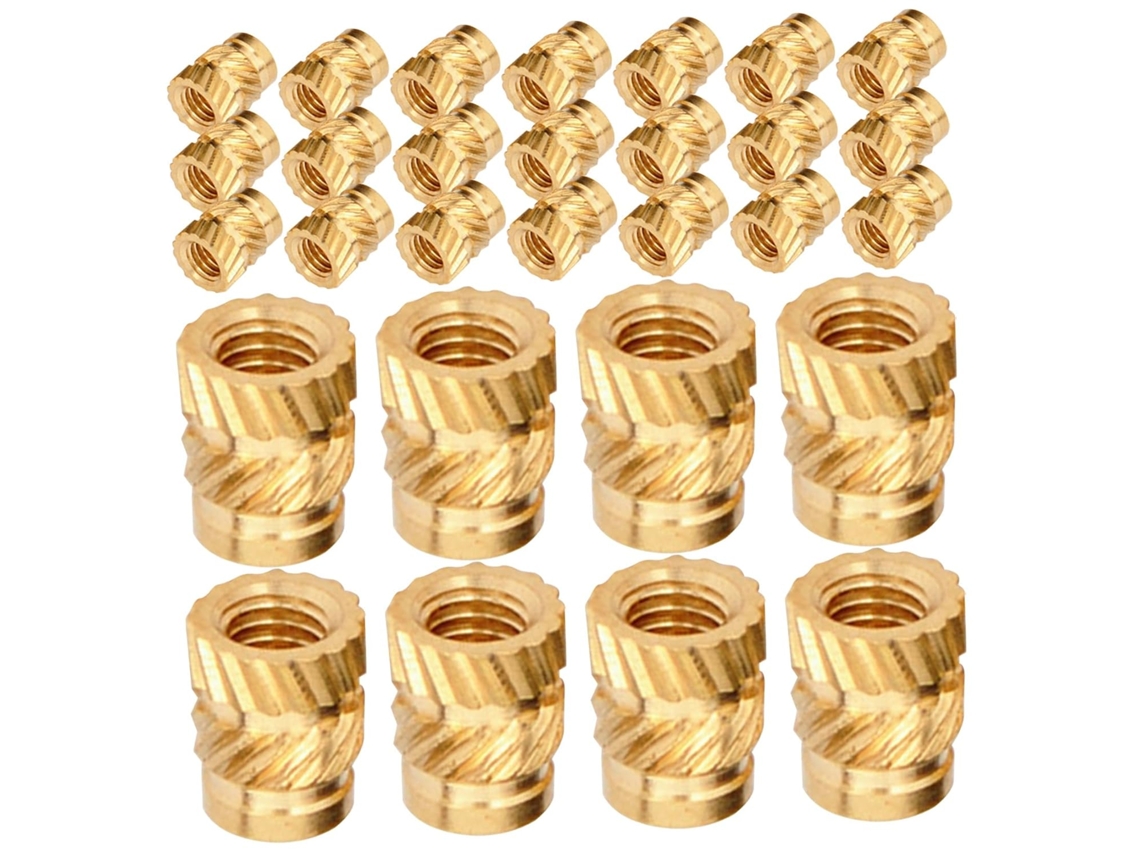 Porca Serrilhada De Latão Resistente Ao Calor M3 4,6x5,69 Mm, Inserto