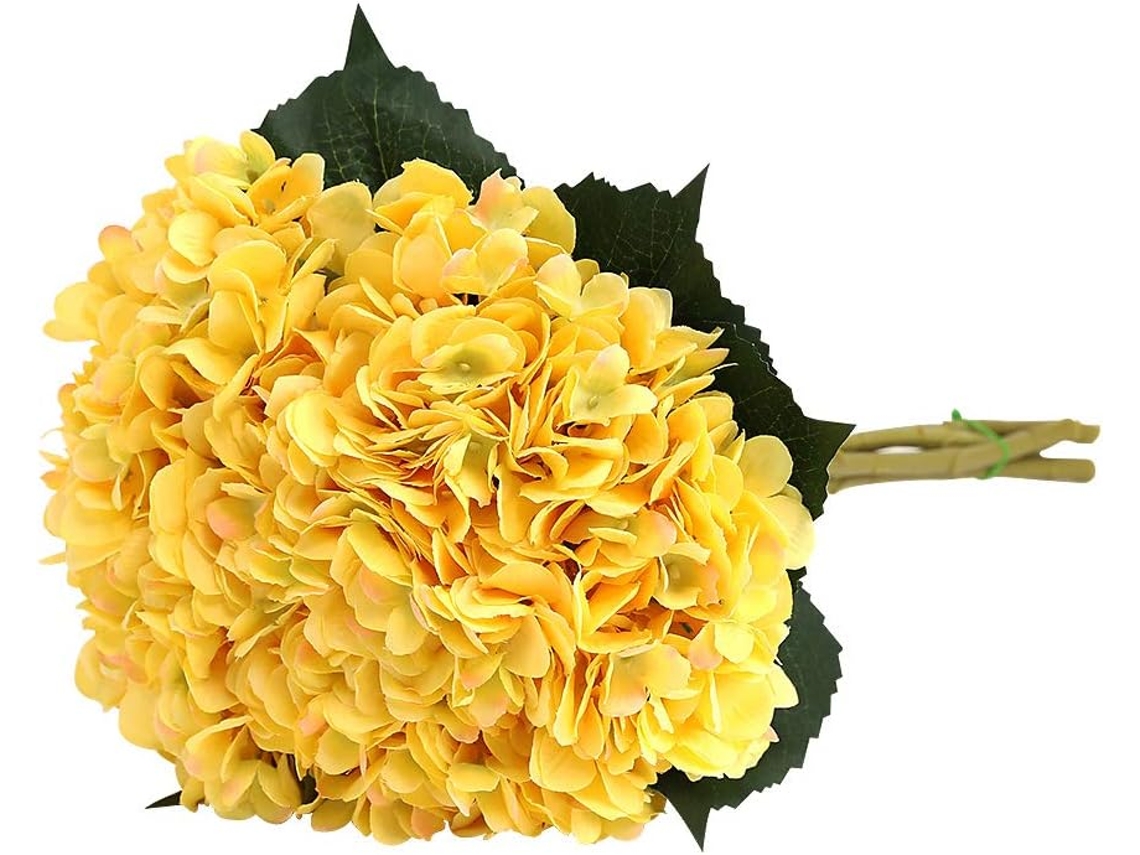 Flor de Hortênsia Artificial, 5 Hastes Longas Individuais de Seda 16 Cm BRILVIBERA (6, 3 Polegadas)