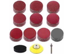 Kit de Lixamento com 100 Discos Lixa 50 Mm, Grãos 80, 120, 180, 240, 320, 400, 600, 1000, 2000 e 3000 BRILVIBERA (2 Polegadas)